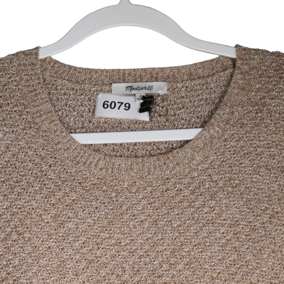 Madewell Sweater Womens Medium Brown Zip Sides Cotton Blend Boho Relaxed Cozy - Picture 4 of 7
